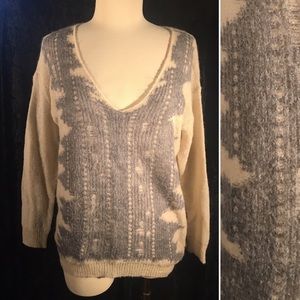 La Fee Maraboutee Sweater with Grey Lace Detail